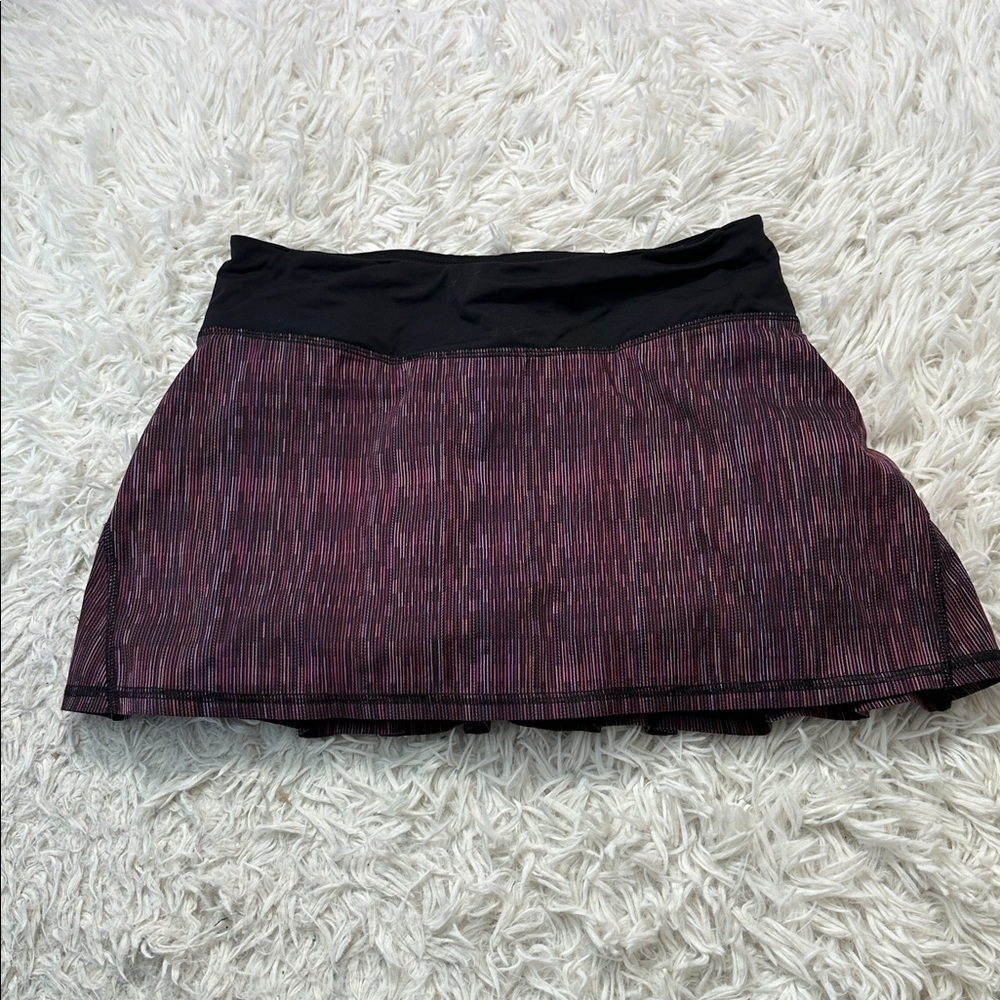 Lululemon Run: Pace Setter Skirt Wee Are From Space Black March Multi / Black